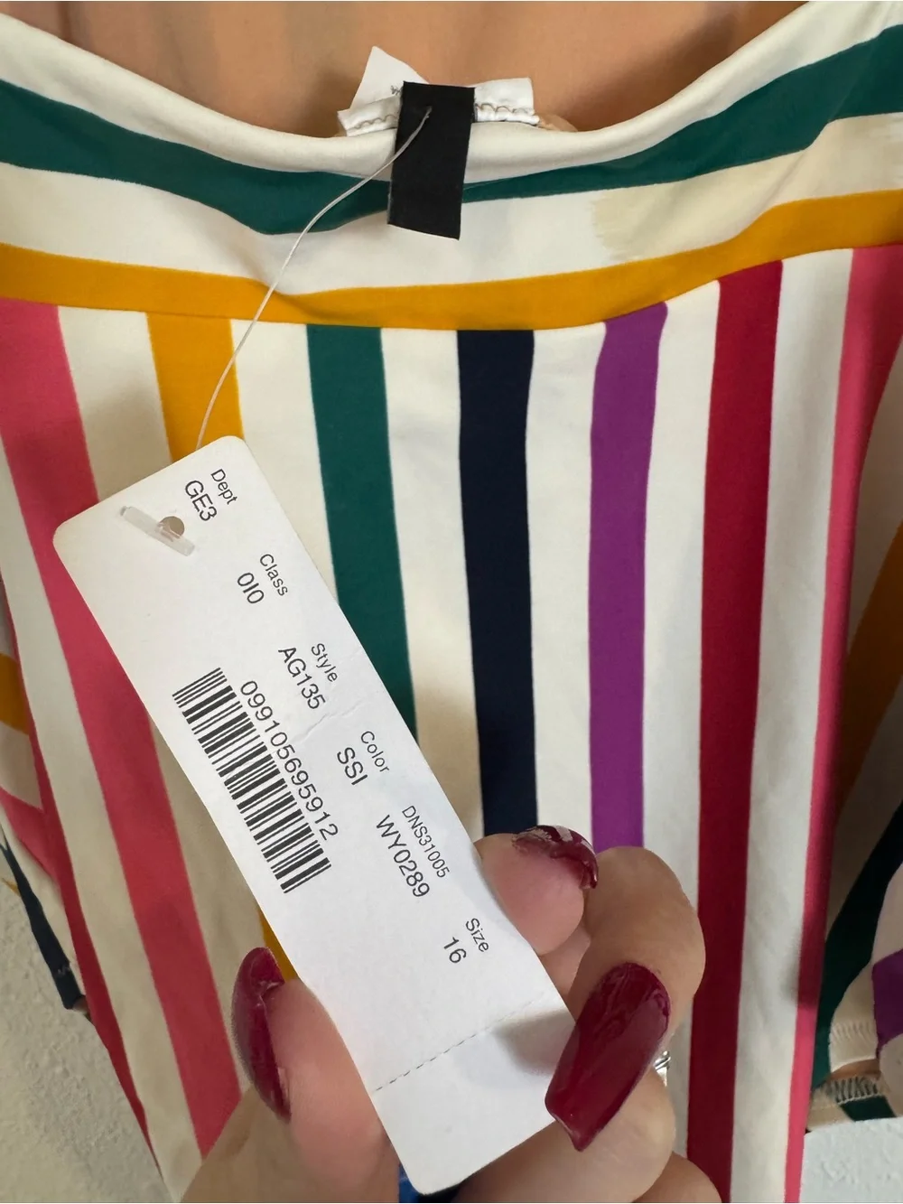 J crew rainbow stripe one piece swimsuit